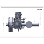 DLE120HD Drohnen motor 7,2 kW wasser gekühlter Hybrid-Strom generator Benzinmotor Elektro-Kit